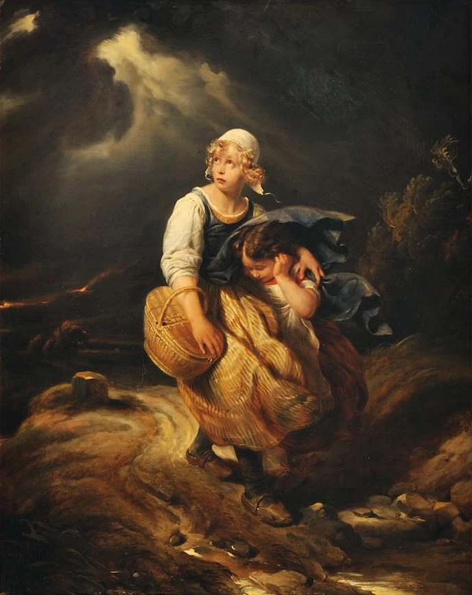Bambini sorpresi dalla tempesta